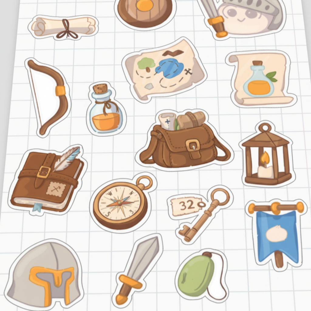 Zoom stickers Horizons Lointains - Aventure